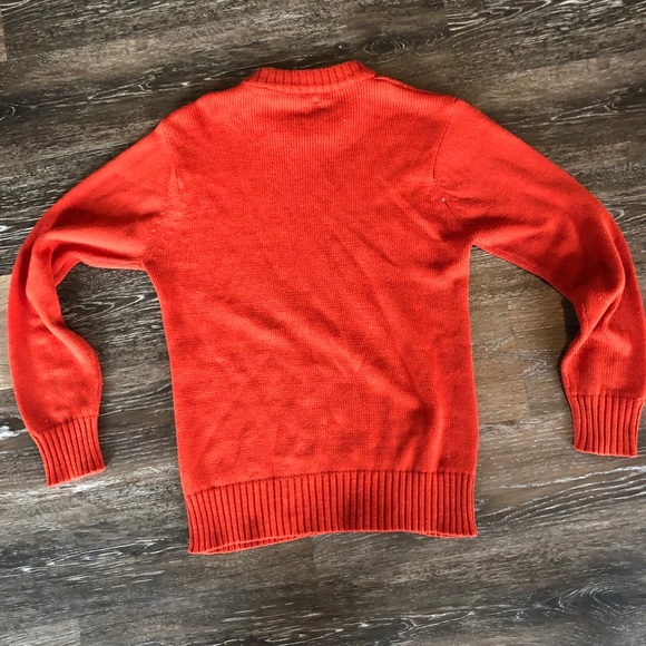 VINTAGE 70S SWEATER BUNT ORANGE - Picture 4 of 5
